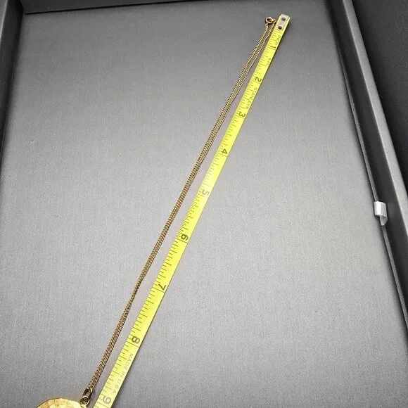 VTG 12K GF Sand Dollar Pendant Necklace 18" Natural Shell 1970s USA - Picture 7 of 11